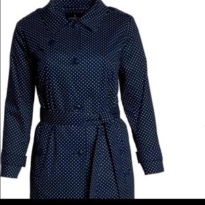 London Fog Polka Dot Trench Coat *Like New* 3X